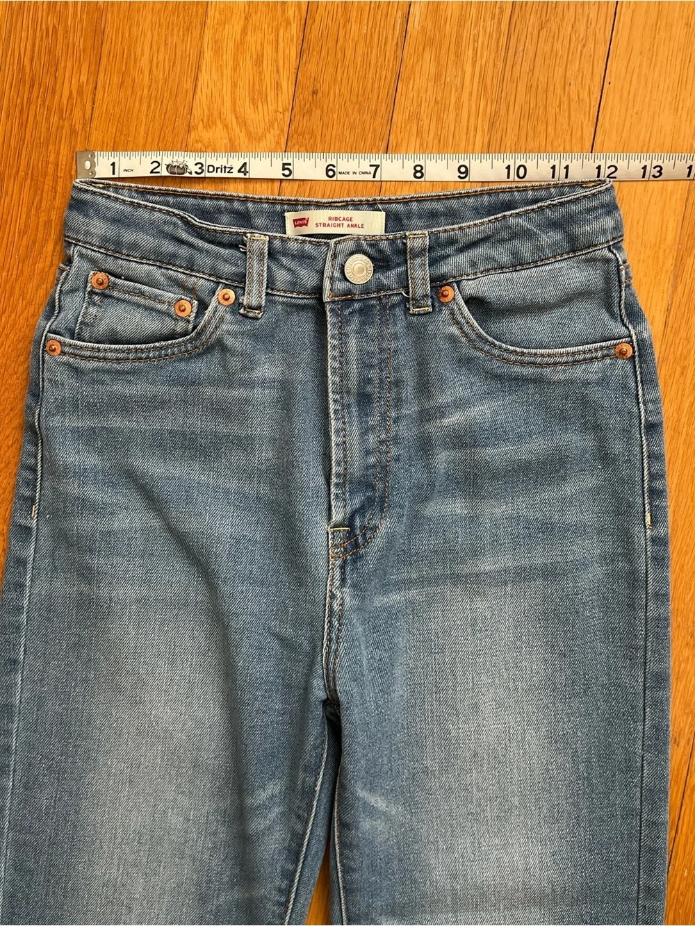 Levi’s Ribcage Ankle Straight Big Girls Denim Jeans Medium Wash Size 12